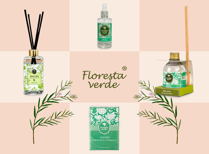 Aromatizador de ambiente com aroma de alecrim.